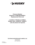 Pressure Washer Model No. HU80709/HU80911 Replacement