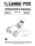pde series pressure washer operator`s manual
