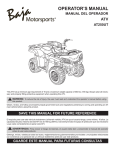 OPERATOR`S MANUAL - Baja Motorsports