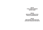 RIDGID R1001 ANGLE GRINDER REPAIR SHEET RIDGID