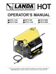 hot series pressure washer operator`s manual