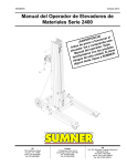Manual del Operador de Elevadores de Materiales Serie 2400