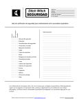 Lista de verificaci&oacute;n de seguridad para mantenimiento