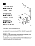 Overhead Projector Operator`s Guide Rétroprojecteur Guide de
