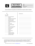 Lista de verificaci&oacute;n de seguridad para mantenimiento