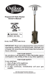 Propane/LP Patio Heater Owner`s Manual IMPORTANT: Read and