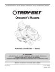 OPERATORTS MANUAL - Troy-Bilt