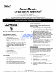 Owner`s Manual Dri-Eaz Jet CXV TurboDryer