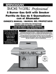 5 Burner Gas Grill with Smoker Parrilla de Gas de 5 Quemadores