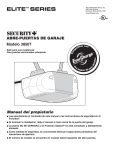 ABRE-PUERTAS DE GARAJE Modelo 3850T Manual del propietario