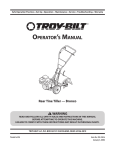 OPERATORLS MANUAL - Troy-Bilt
