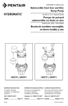 Submersible Cast Iron and Zinc Sump Pump Pompe