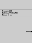 Proyector LCD MultiSync VT440/VT540 Manual de uso