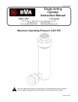 Single Acting Cylinder Instruction Manual