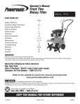 Front Tine Rotary Tiller - Powermate Outdoor Power Equipment