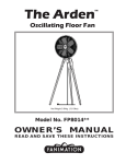 Fanimation FP8014OB Arden Fan - Owners Manual