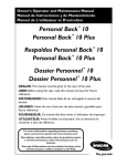 Personal Back&trade;10 Personal Back&trade;10 Plus Respaldos