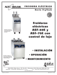 Manual del propietario de freidoras eléctricas con control de lujo