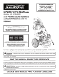 OPERATOR`S MANUAL - Ppe- pressure - washer