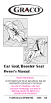 Car Seat/Booster Seat Owner`s Manual