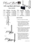 8 Ft. Log Rack with Cover Model #LS003RC