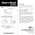 Owner`s Manual RCD-UVP2