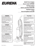 Upright Vacuum Cleaner Owner`s Guide 4750 Series