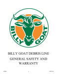 BILLY GOAT DEBRIS LINE GENERAL SAFETY AND WARRANTY