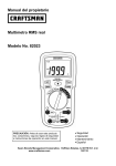 Manual del propietario Mult&iacute;metro RMS real Modelo