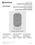 Composite Pressurized Water Tanks Réservoirs d`eau - Sta-Rite