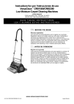 CRB1580/CRB2380 Low Moisture Carpet Cleaning