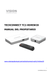 TECHCONNECT TC2-HDMIW20 MANUAL DEL PROPIETARIO