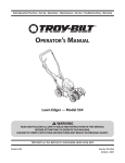 OPERATORLS MANUAL - Troy-Bilt