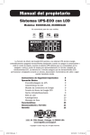 Owners Manual for ECO650LCD and ECO850LCD 933071 Spanish