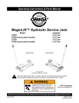 MagicLift™ Hydraulic Service Jack