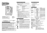 Manual del propietario Mult&iacute;metro de bolsillo Modelo: 82351