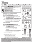 One-Button Remote Transmitter Programming Instructions