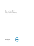 Serie Dell Latitude E5540 Manual del propietario