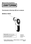 Manual del propietario Termómetro infrarrojo (IR) sin