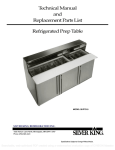 Technical Manual and Replacement Parts List Refrigerated Prep