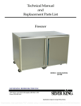 Technical Manual and Replacement Parts List Freezer