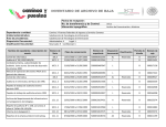 INVENTARIO DE ARCHIVO DE BAJA