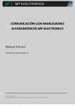 comunicación con marcadores alfanuméricos mp electronics