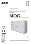 Chillers Aermec NRC - NRCH Installation Manual