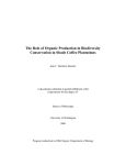 The Role of Organic Production in Biodiversity - Bio