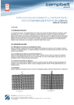 Instrucciones de instalación y mantenimiento para las bandas para