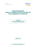procedimientos para la correcta instalaci&oacute;n de