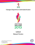 X Juegos Deportivos Centroamericanos Softboll Manual Técnico