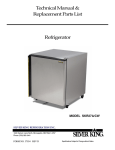 Technical Manual & Replacement Parts List Refrigerator