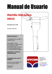 Martillo Hidr&aacute;ulico HH15